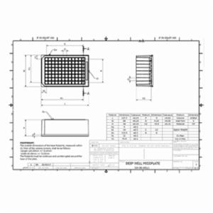 Porvair Sciences 96 Well Square 2 ml PP Deep Well Plate (Sterile) 219027