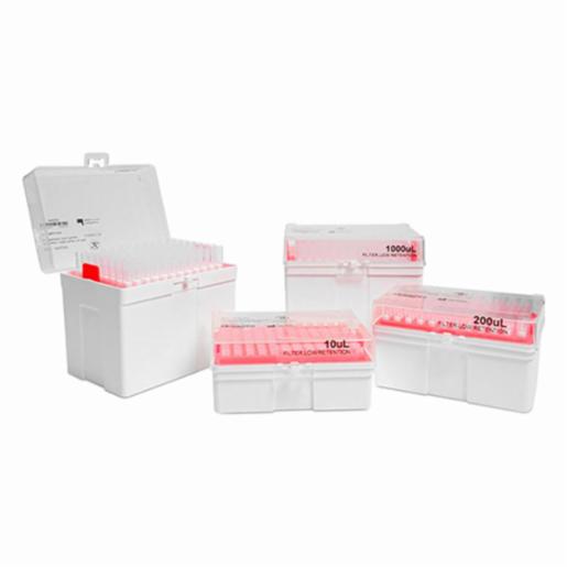 LabPro ปิเปตทิป 10uL Pipette Tip. Filter. Low Retention. Clear. Racked. Sterile96pieces/rack. 10racks/pack. 5packs/carton LPCP0046