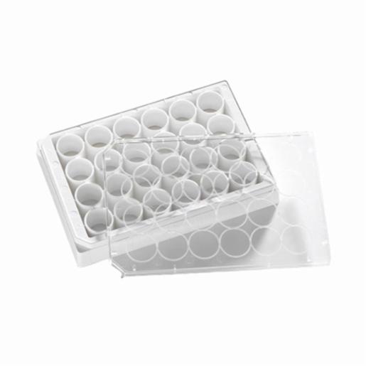 Porvair Sciences 24 Well White glass bottom assay plate With Lid 324051