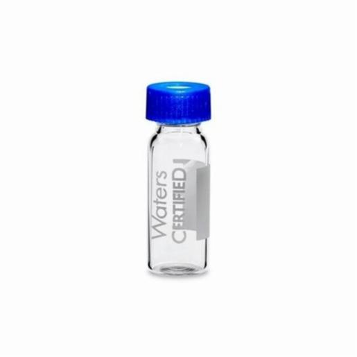 Waters LCGC Certified Clear Glass 12 x 32 mm Screw Neck Vial, with Cap and Preslit PTFE/Silicone Septum, 2 mL Volume, 100/pk 186000307C